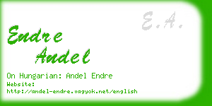 endre andel business card